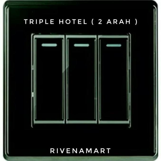 SAKLAR - NERO SAKLAR TRIPLE HOTEL 2 ARAH CRYSTAL A91632-B HITAM