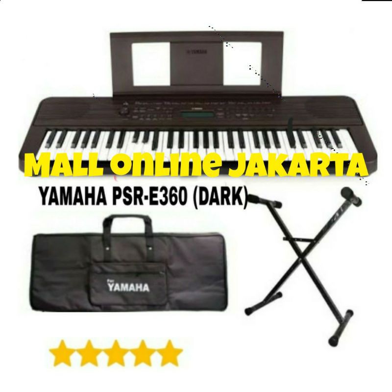 keyboard yamaha psr 360 original e360 orgen tunggal piano free tas