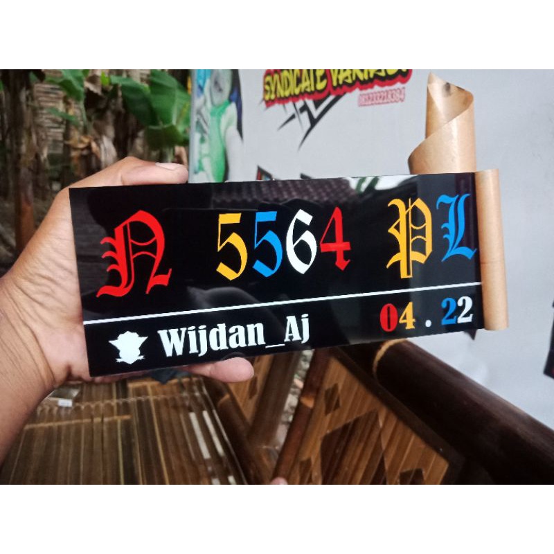 plat nomor variasi akrilik custom ( satu )