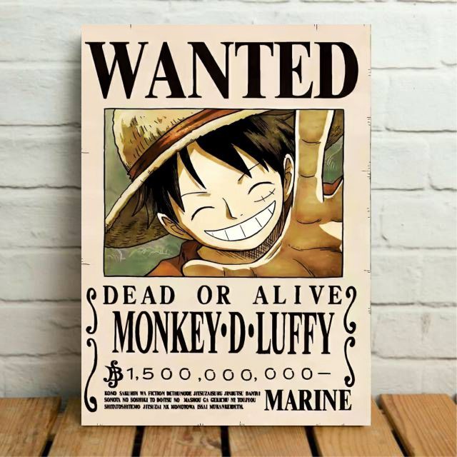 HIASAN DINDING WALL DECOR POSTER KAYU BOUNTY ONE PIECE LUFFY
