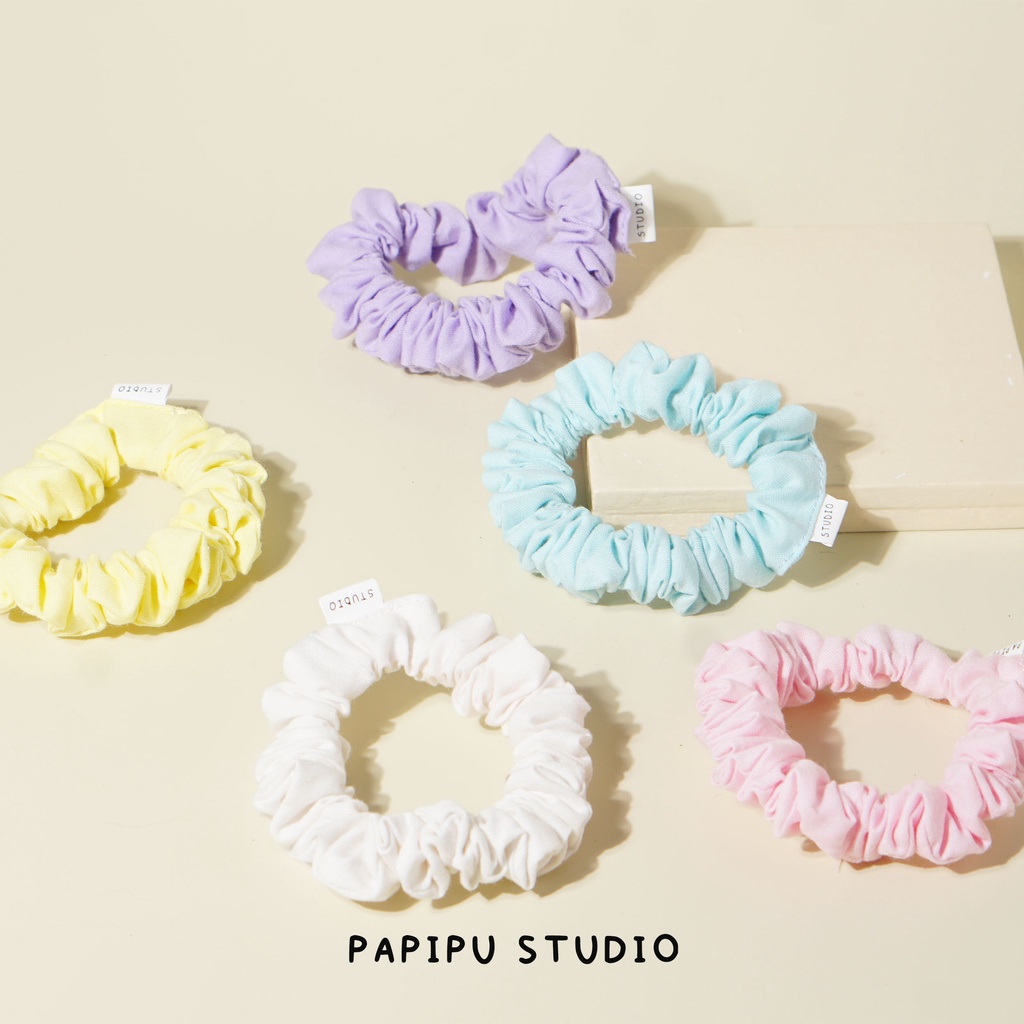 Papipustudio - Scrunchies ikat rambut kunciran Pastel series