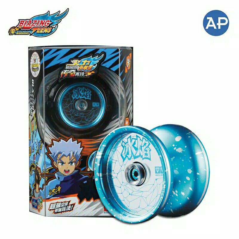 Mainan Yoyo Auldey Blazing Teen Iron Long Lv 5 Frozen Blaze Metal (Rival Flame Soul)