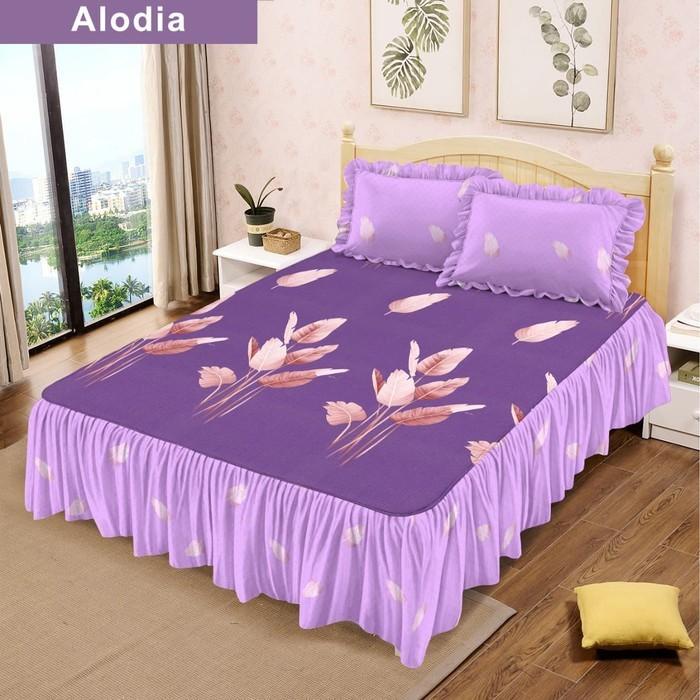 Sprei Lady Rose RUMBAI Uk 180x200 motif Alodia