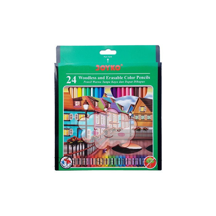 

Pensil Warna Joyko 24 Warna CP-115 - Pensil Warna Bisa Dihapus Joyko