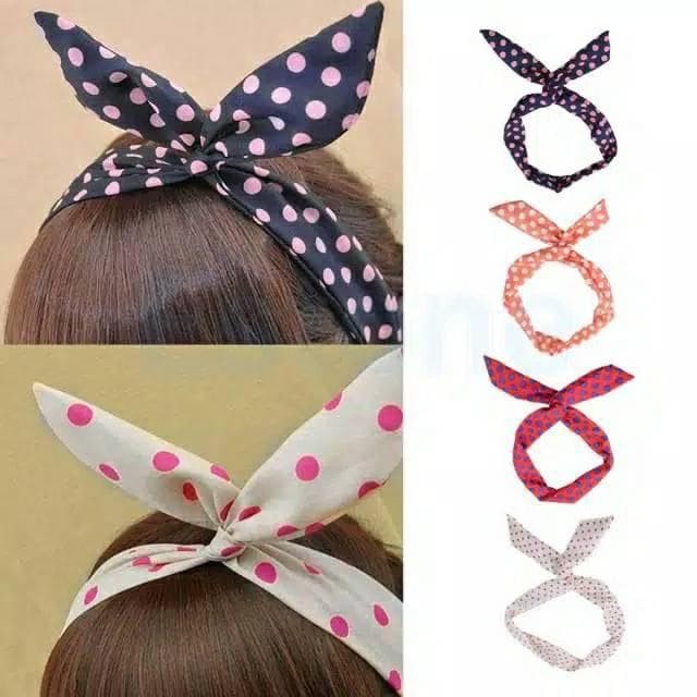 Bandana BUNNY CANVAS KAWAT Bando Chibi Aksesoris Headband