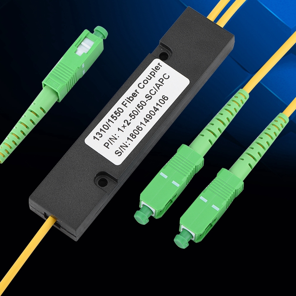 Telecom grade optical splitter, router 1:2 taper type 1:2 fiber splitter, one point two pigtail type