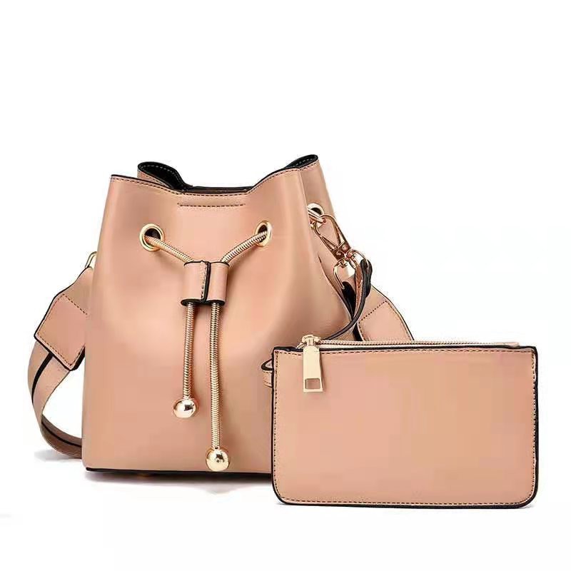 BJ28816 (2IN1) - BEIGE/BLACK/BROWN/GREEN/KHAKI/PINK - TAS SLEMPANG JINJING TOTEBAG HANDBAG FREE POUCH TAS WANITA FASHION IMPORT MODIS ELEGAN TERMURAH TERLARIS TERBARU BAGSTORE JAKARTA TAS BATAM GT1767 JT8816