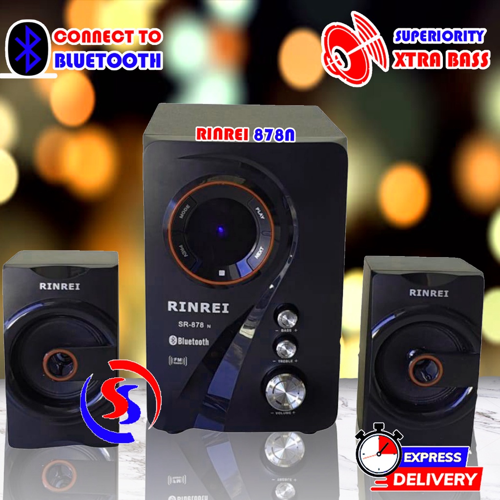 SPEAKER BLUETOOTH SUPER BASS RINREI 878N GARANSI RESMI