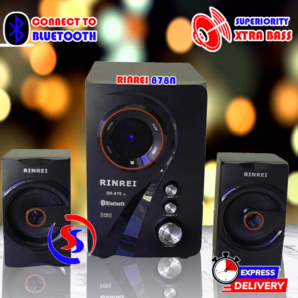 SPEAKER BLUETOOTH SUPER BASS RINREI 878N GARANSI RESMI