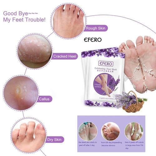 HOPE STORE - [ COD ] EFERO Mask Foot Masker Kaki / Perawatan Kaki Tumit Kering Pecah2 dan Mengelupas Kulit Mati