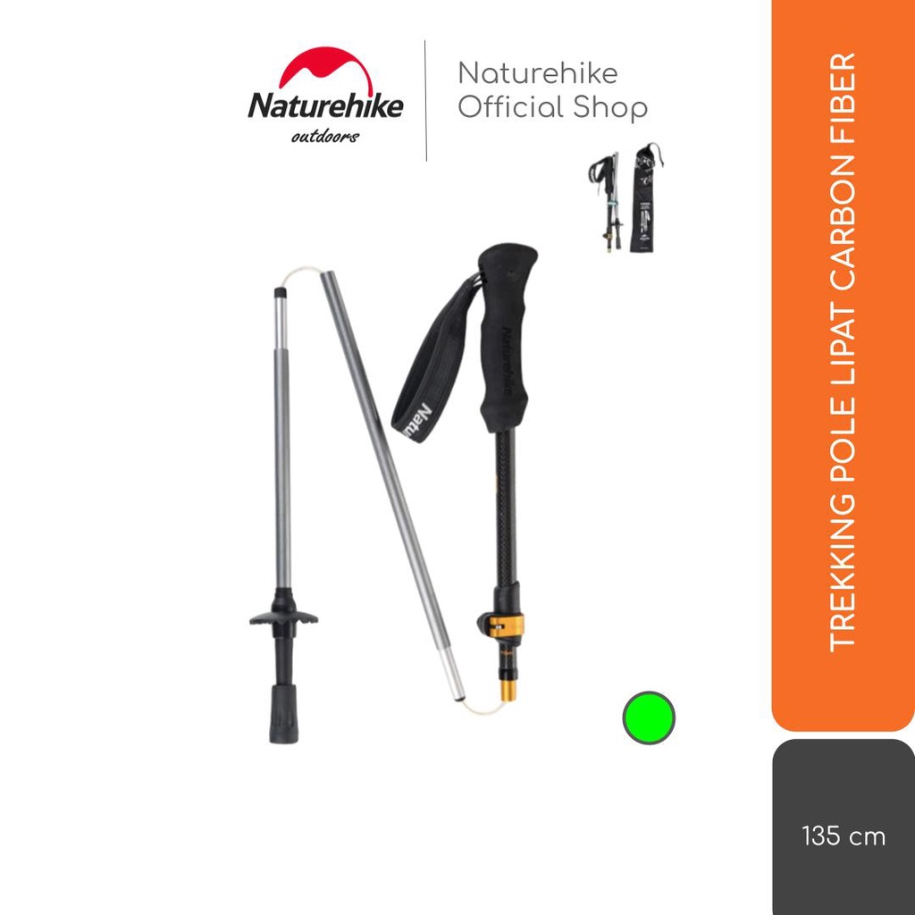 Naturehike Trekking Pole Lipat Carbon Nh17D005-D Tongkat Pendaki