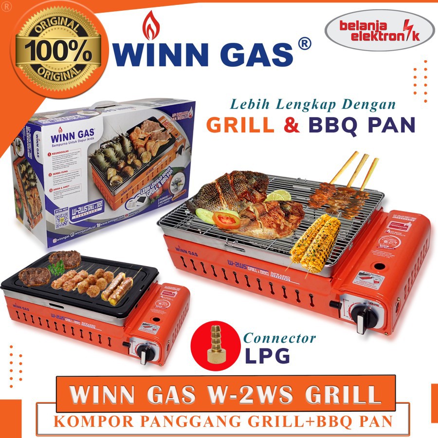 WINN Kompor Gas BBQ  , Tabung Kaleng Grill 2WS Grill