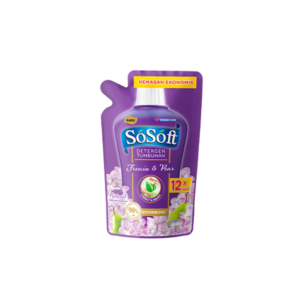 Sosoft Deterjen Cair Freesia &amp; Pear Pouch 360 ml