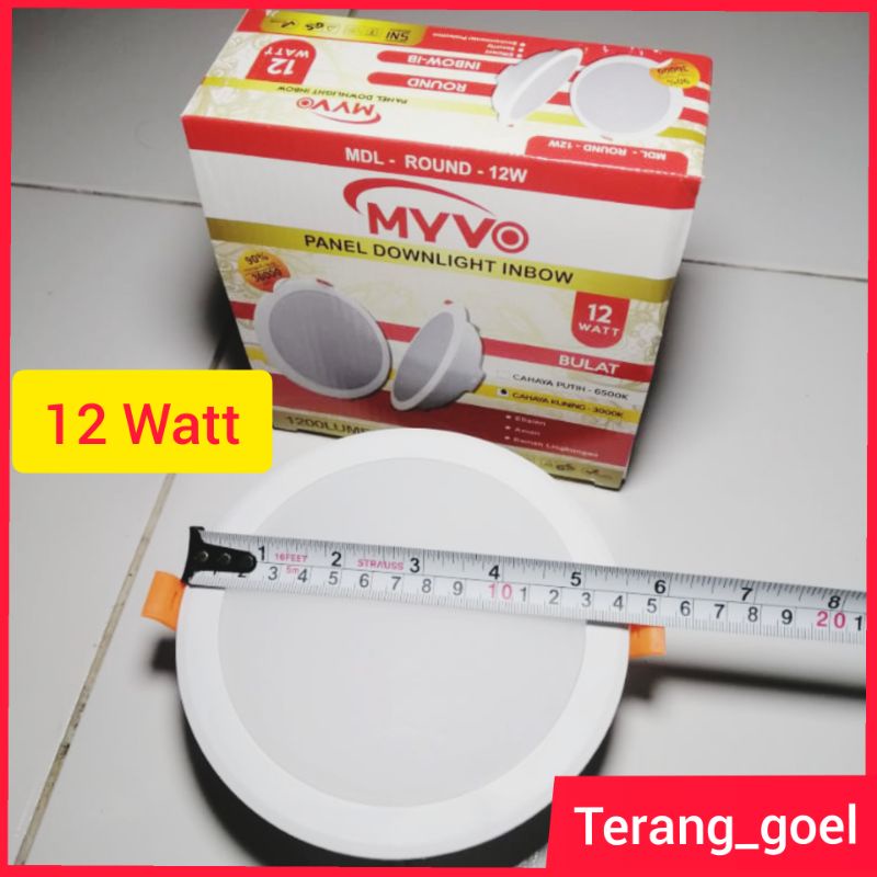 Lampu Panel Downlight Inbow 12 Watt Bulat MYVO / Downlight LED MYVO Inbow 12 Watt Murah Bagus