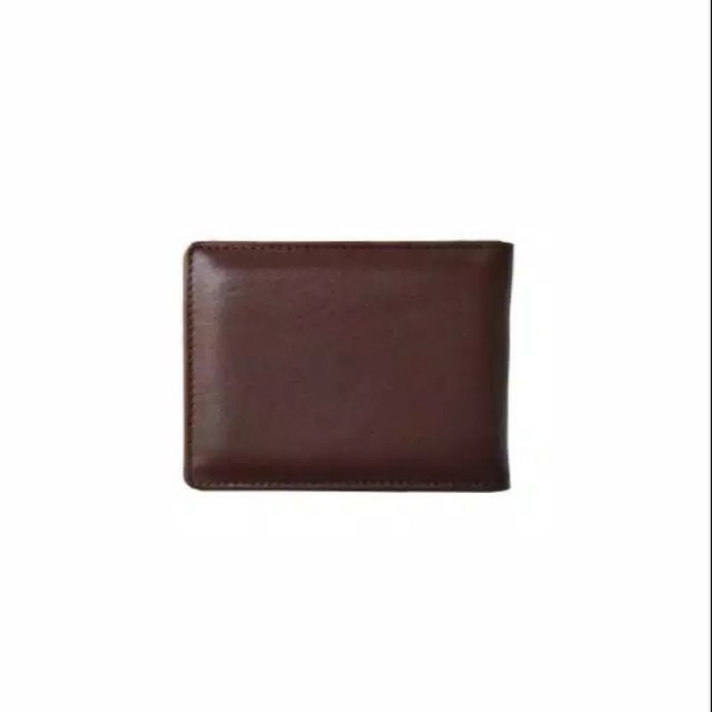 Dompet Kulit Asli Model Mini Slim Ukuran Kecil 8X10 CM Warna Hitam