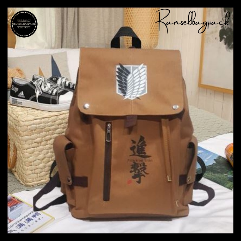 TAS RANSEL SEKOLAH ANIME ONE PIECE BAHAN KANVAS