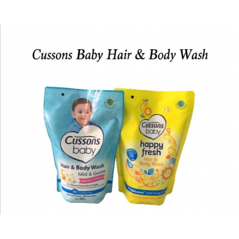 Cusson baby Hair & body wash happy fresh / mild & gentle /Fresh and Nourish  400ml refill