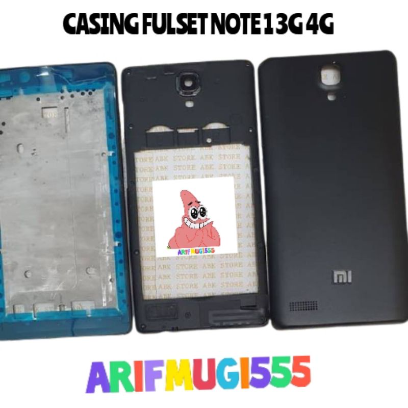 FRAME LCD+BACKDOOR+TUTUP MESIN TULANG MIDDLE XIAOMI REDMI NOTE 1 3G 4G ORIGINAL