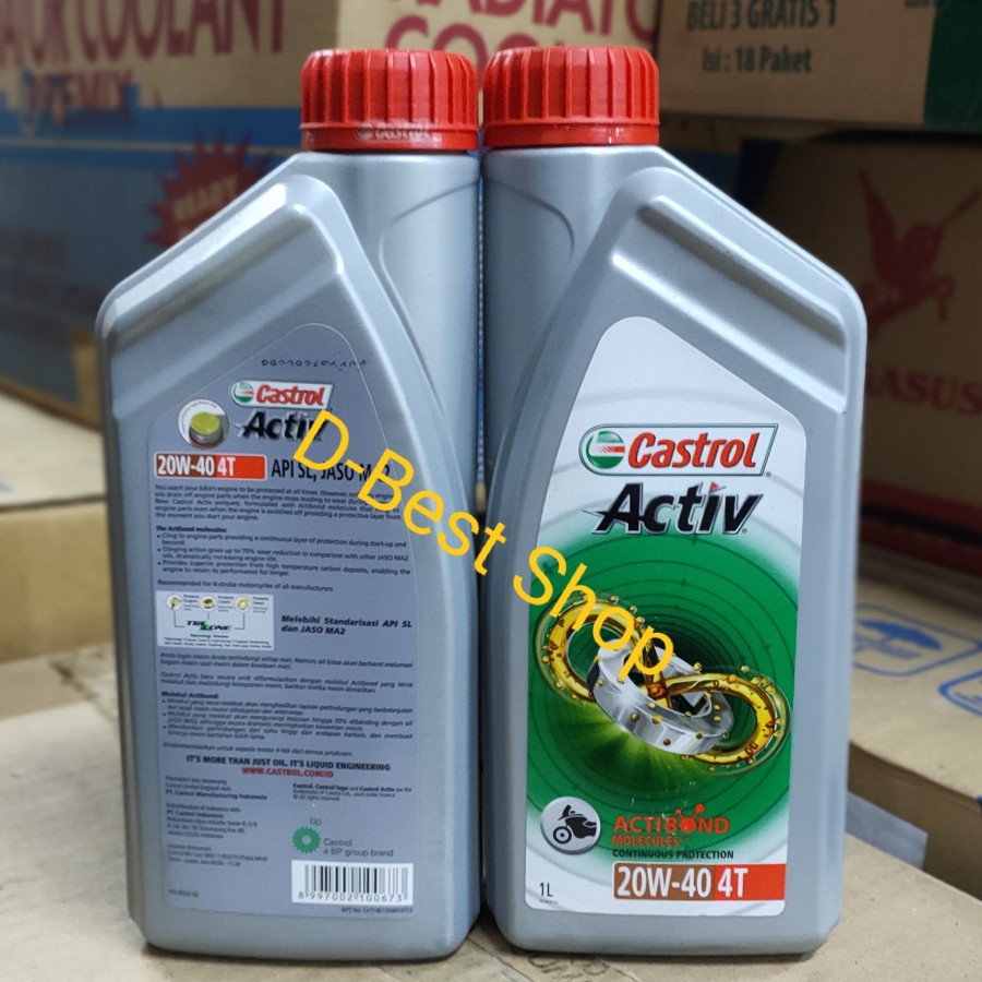 OLI CASTROL ACTIV 4T SAE 20W/40 1liter