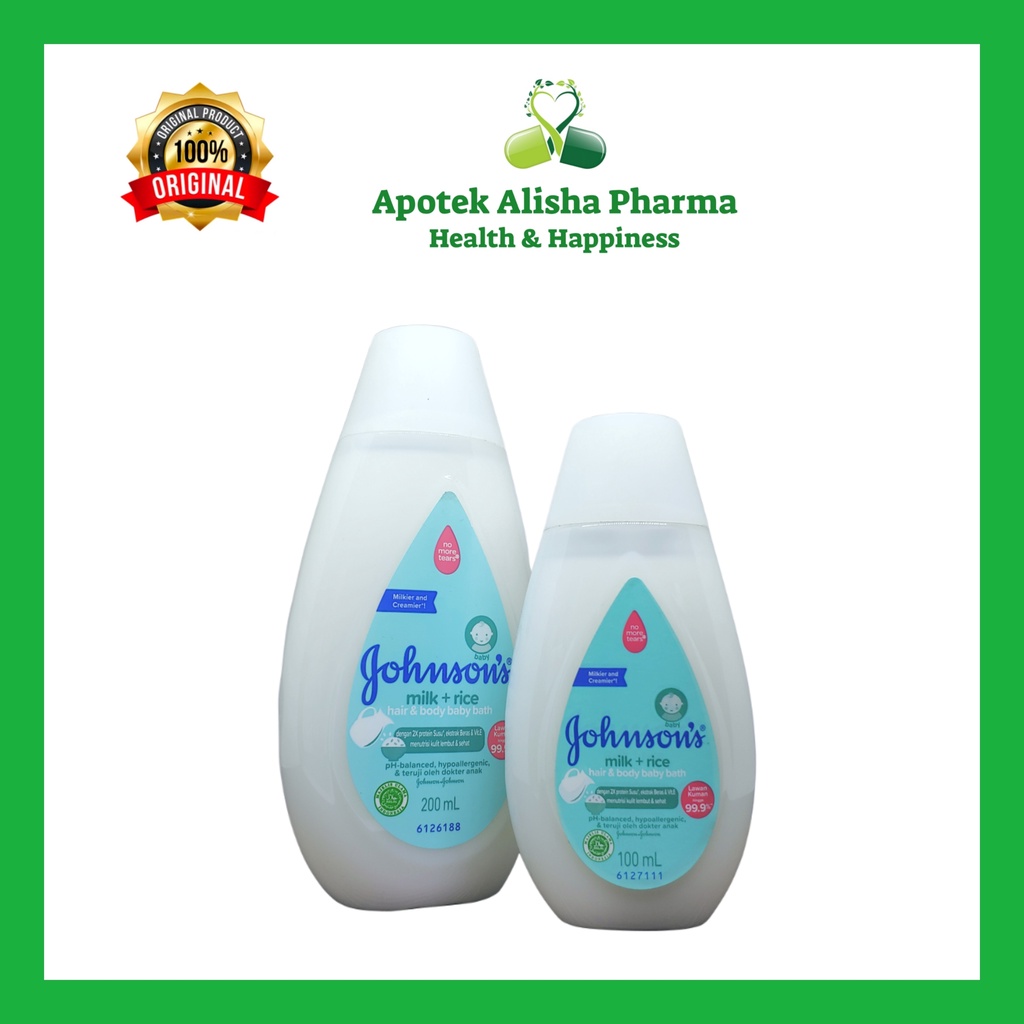 JOHNSON'S BABY MILK + RICE HAIR &amp; BODY WASH - Sabun Mandi &amp; Shampoo Bayi