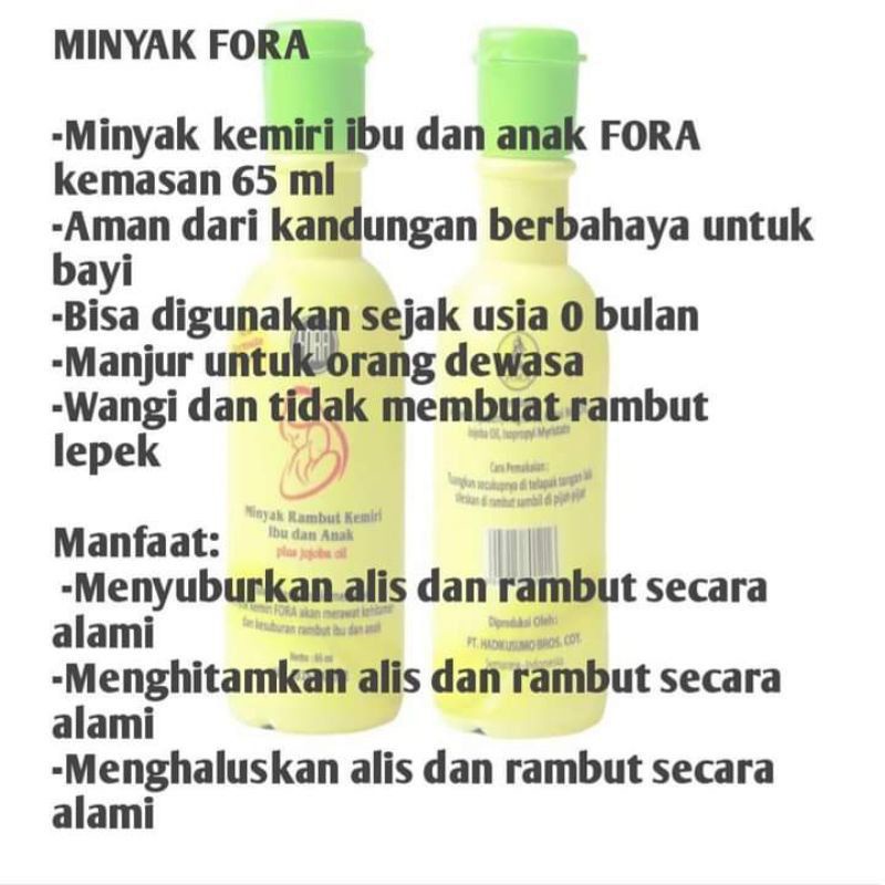 FORA MINYAK RAMBUT KEMIRI IBU DAN ANAK 65ml