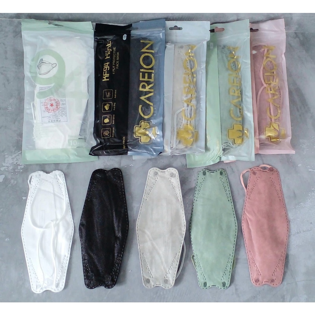 Masker KF94 HIJAB HEADLOOP 4ply JILBAB convex 4D impor