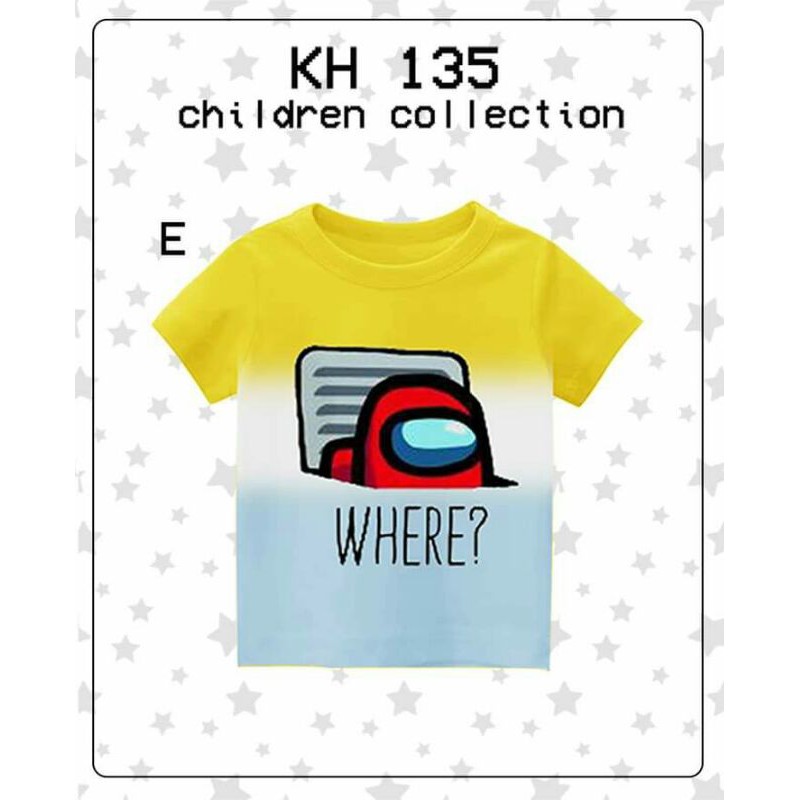 KH135 KAOS AMONG (bahan katun), Print