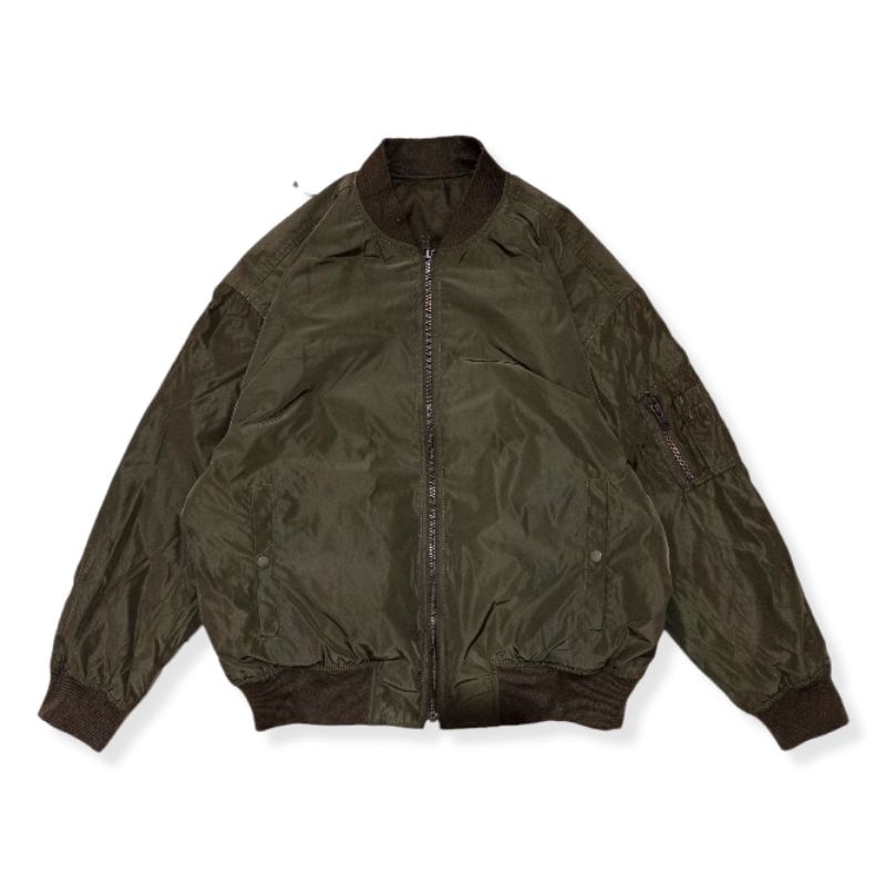 Jaket bomber army GU reversible second