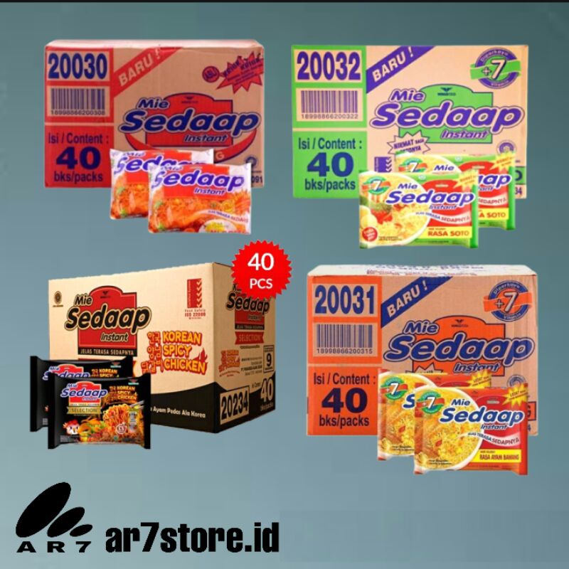 

SEDAAP MIE goreng instan all rasa 1 Dus isi 40 pcs