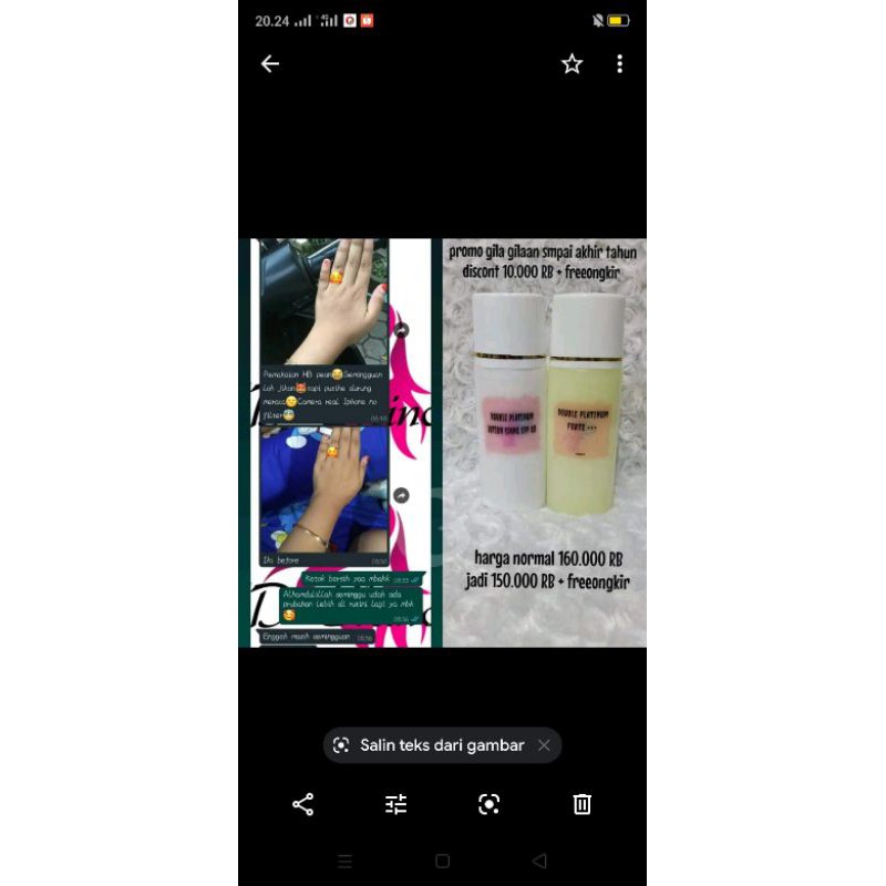 handbody lotion forte double platinum