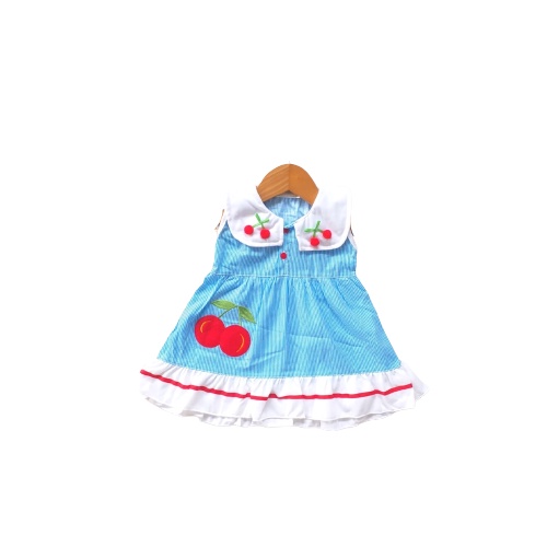 stoberi baby - QIU2 CHERRY Dress Bayi (0-12bulan) Baju Bayi Perempuan Baju Rok Terusan Bayi