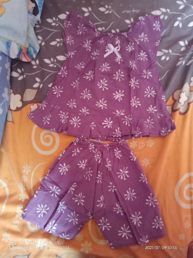 Setelan Anak/baju Tidur/baju Santai/baju Harian Anak/batik Anak/babydoll/stelan Usia 6bulan-2tahunl