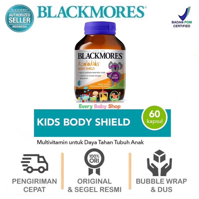 BLACKMORES KOALA KIDS BODY SHIELD / MULTI CHEWABLES - BPOM KALBE - isi 60 Tablet meningkatkan daya tahan tubuh anak