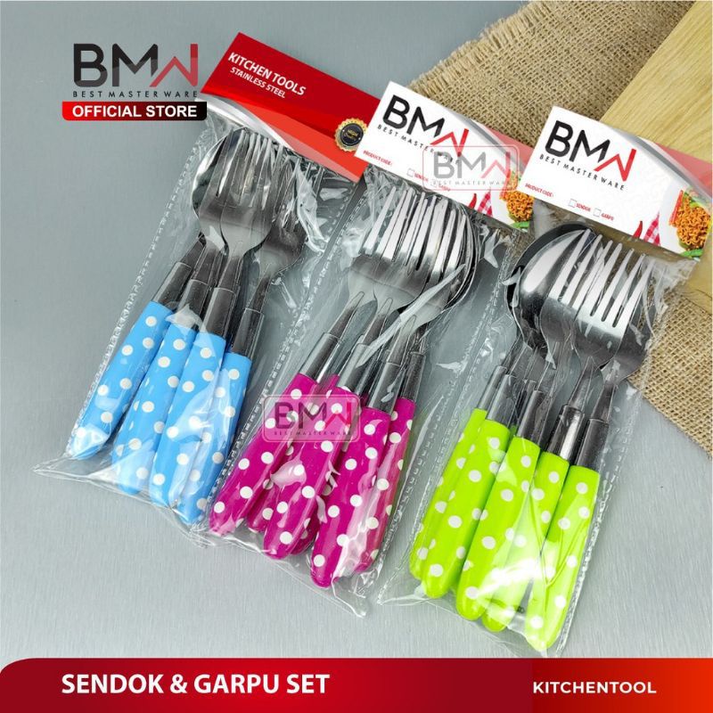 Sendok Garpu Set Polkadot