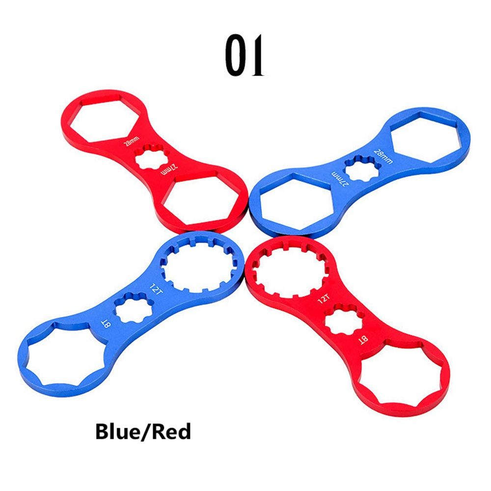 TOP Blue/Red Bike Front Fork MTB 8T 12T Wrench Shock Absorber Bicycle Accessories Fork Removal Tools High Quality XCM XCR XCT Repair Tool/Multicolor