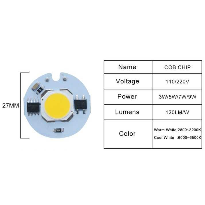 Terlariss !! Chip Lampu SMD COB LED Epistar 220V