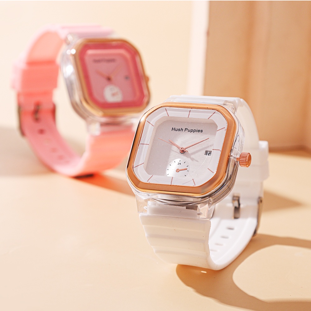 Jam Tangan Digital Rubber Pria Wanita Murah Karet Square Sport Led Hush Puppies Jam Watches