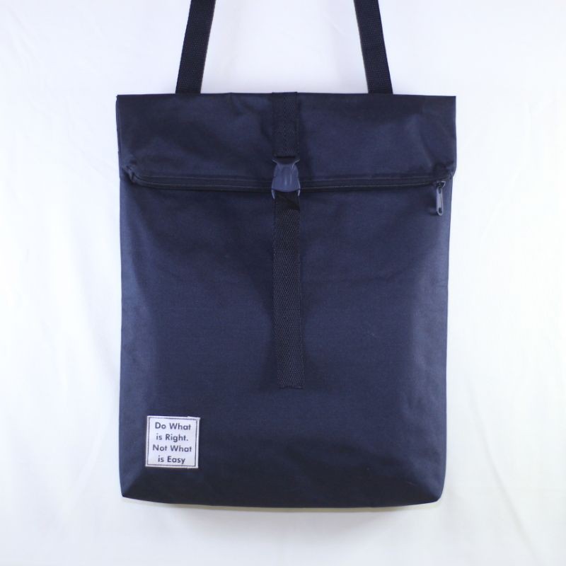 Totebag Semi Canvas 2 in 1/ totebag ransel / tas ransel/ totebag2 fungsi