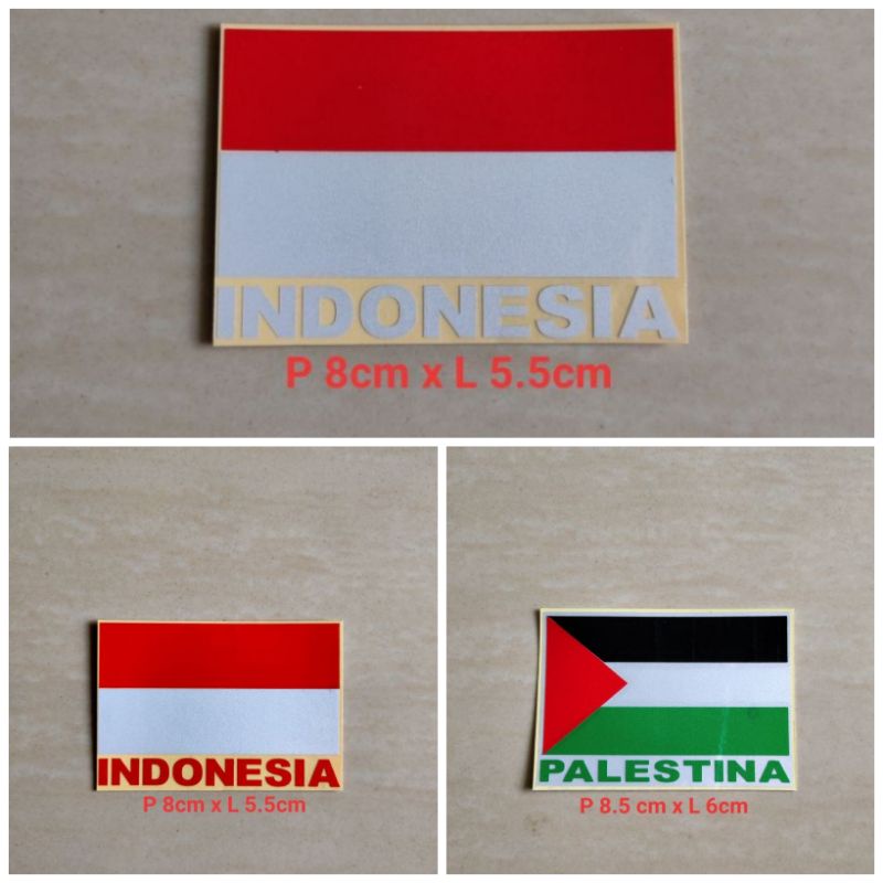 

stiker bendera Indonesia dan Palestina cutting