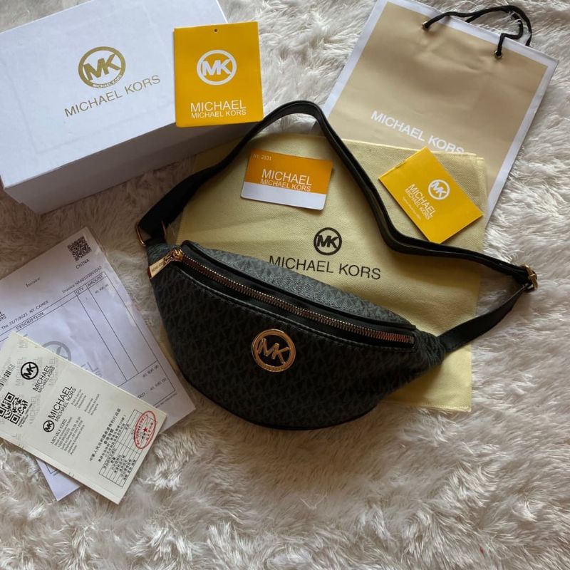 MICHAEL KORS WAISTBAG TAS PINGGANG MK KULIT FULLSET