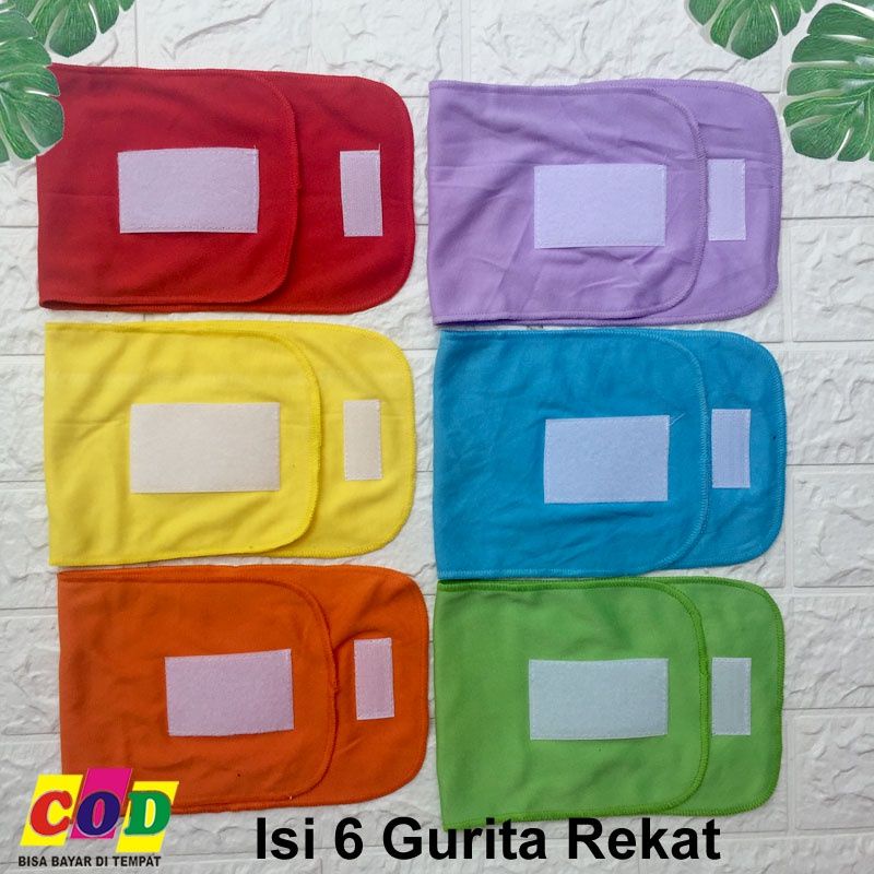 Gurita Rekat Bayi Baru lahir isi 6pcs Perekat Instan Lusinan Warna Polos murah