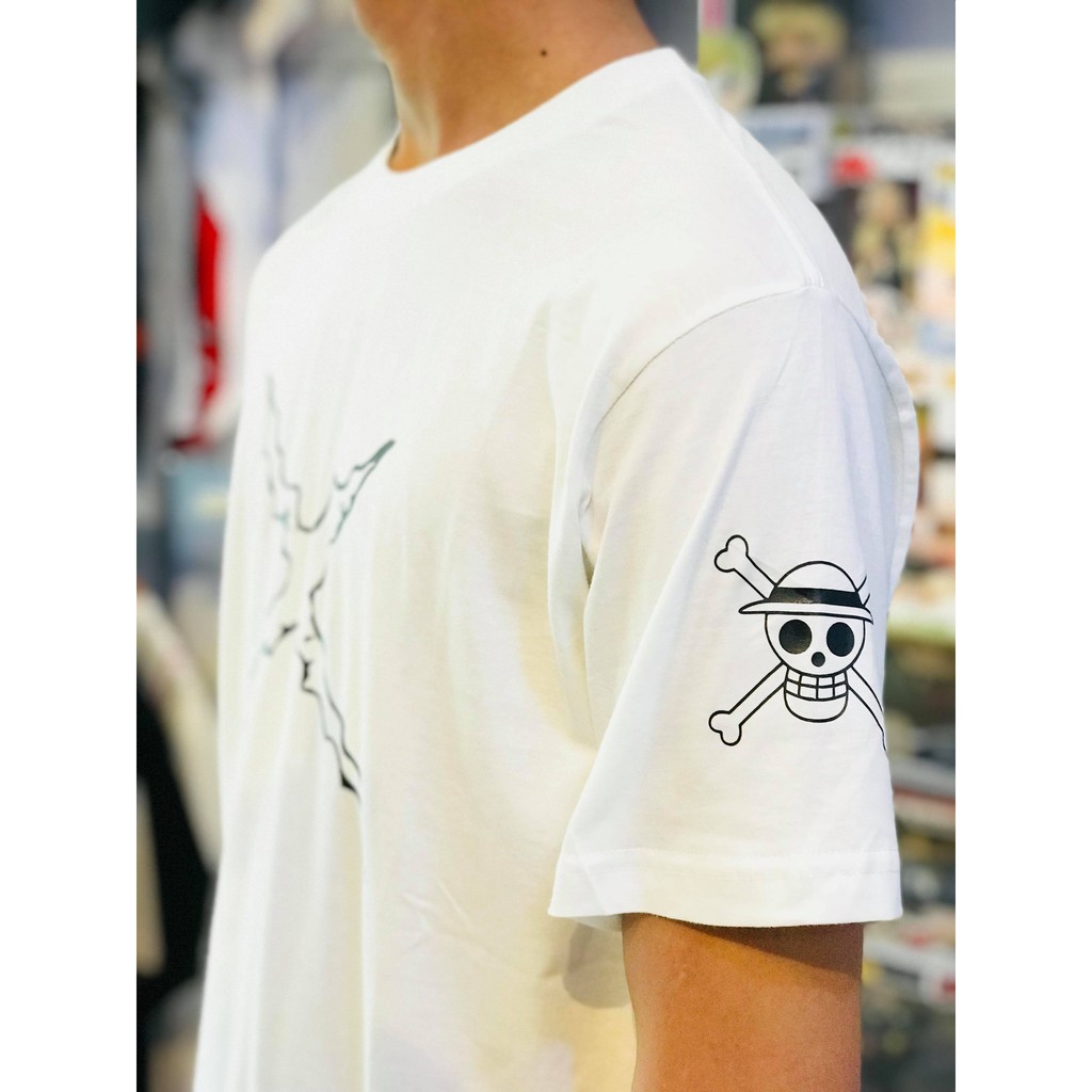 Kaos Onepiece Luffy Scars White