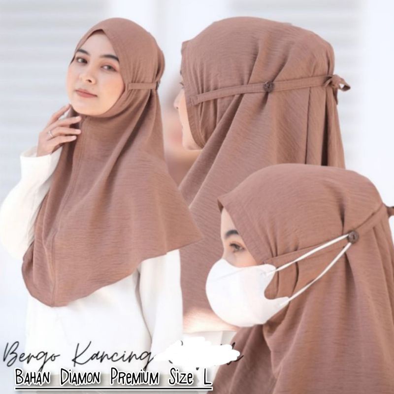 ECER BERGO KANCING MASKER DIAMON BERGO MARYAM KANCING MASKER DIAMON PREMIUM