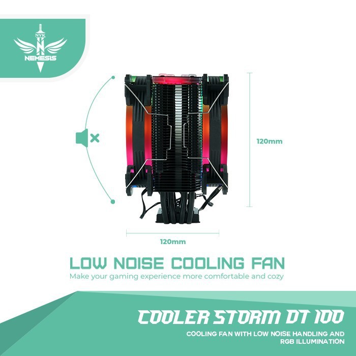 NYK Nemesis Cooler Storm DT100 / NYK DT100 / NYK Storm / NYK DT-100 CPU Cooler