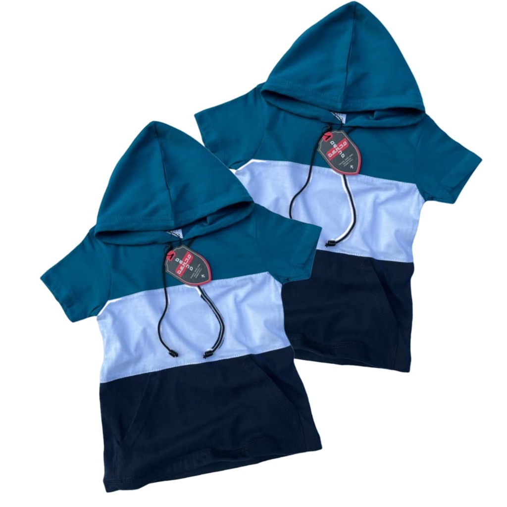 BAJU KAOS HOODIE ANAK LAKI-LAKIDAN PEREMPUAN UMUR 1-12 TAHUN BAHAN CATTON 30S