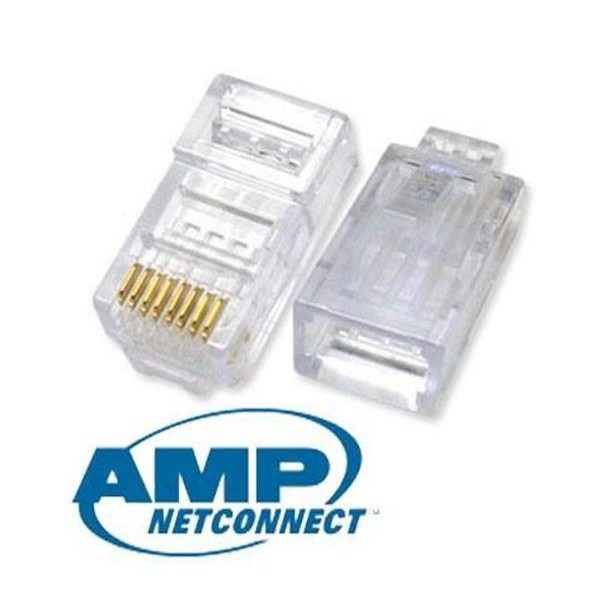 CONNECTOR RJ 45 AMP KONEKTOR RJ45 BIASA ISI 50 PCS