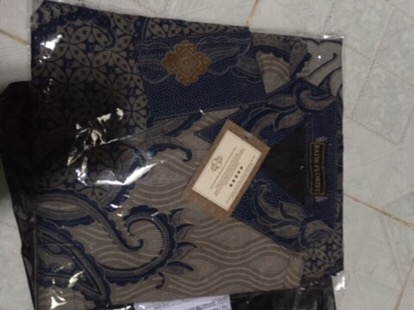 Bimasena Biru Kemeja Batik Pria Full Furing Bahan Katun Halus Sragenan