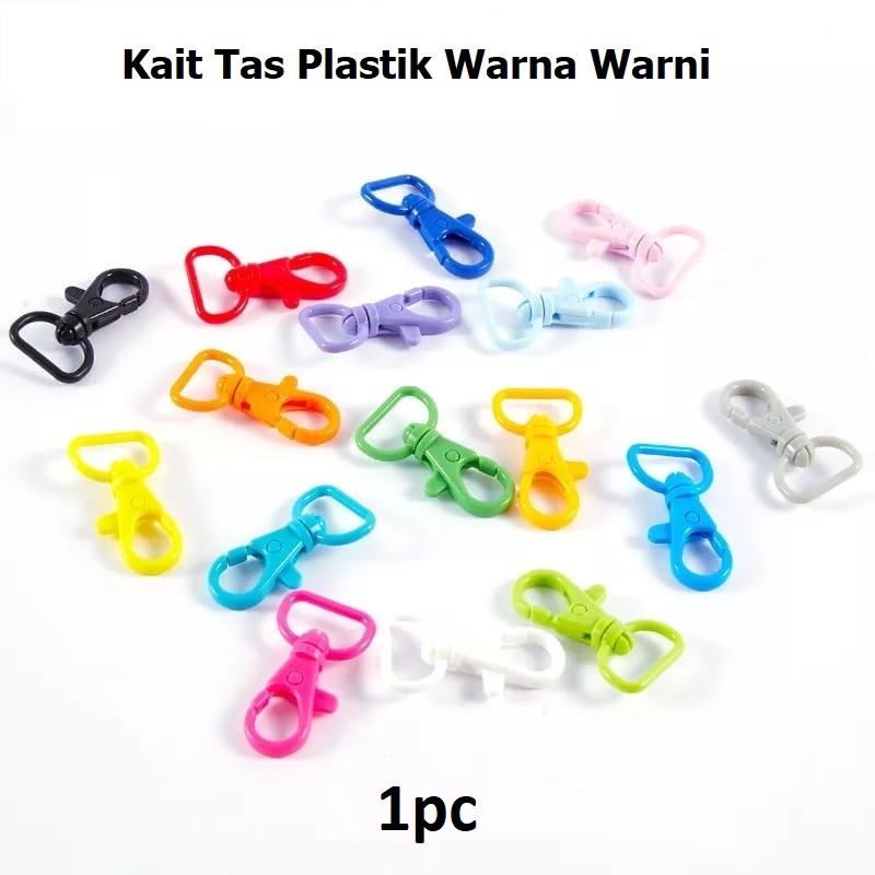 Gantungan Kunci Plastik /Kait Tas Plastik Warna Warni Harga/1pc