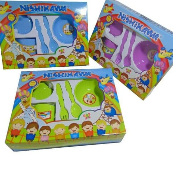 SALE!!! Nishikawa Feeding Set kecil | Baby Gift Set Peralatan Makan Bayi