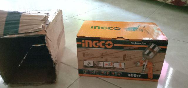 Ingco Spray Gun Semprotan Angin Cat Ingco Tabung Atas 400cc